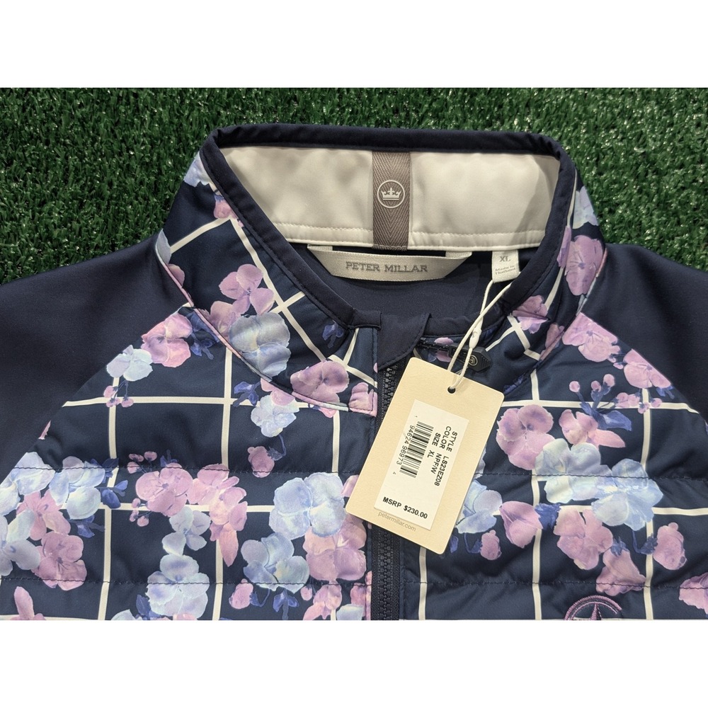 Peter Millar Women's Quilted Hybrid Full Zip Golf Jacket XL NWT Performance - Picture 2 of 7